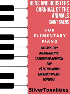 cover image of Hens and Roosters Carnival of the Animals Elementary Piano Sheet Music Combo